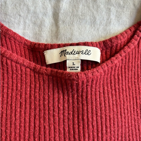 Madewell Ribbed Sweater Tank - Size Large - Picture 4 of 4